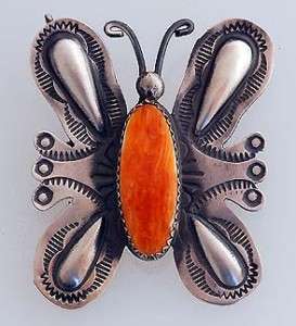 Old Style Navajo Sterling Silver Butterfly Pin/Pendant  