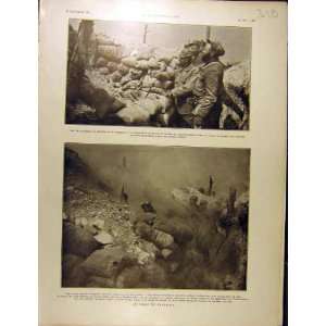  1915 Canon Fantassin Trenches Ww1 War French Print
