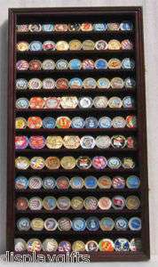 Large, Military Challenge Coin Holer / Display Case Shadow Box Cabinet 