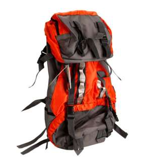 55L Outdoor Camping Hiking Backpack Bag Internal Frame Balance Gray 