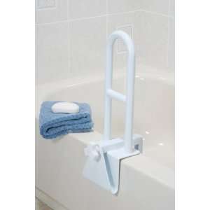  Drive Medical Parallel Steel Clamp on Tub Rail, White 