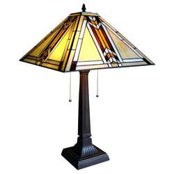 Tiffany style Mission Table Lamp  
