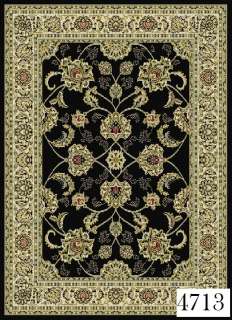 Oriental Persian Black Design Area Rug Carpet (BEST 4 SIZES 2X8, 4X6 