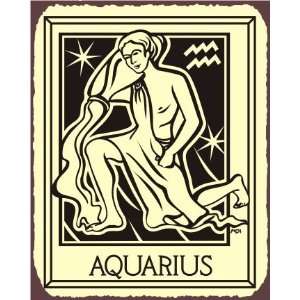  Aquarius Zodiac Astrology Vintage Metal Art Retro Tin Sign 