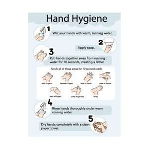 PST112   Poster, Hand Hygiene, 24 X 18, Laminated  