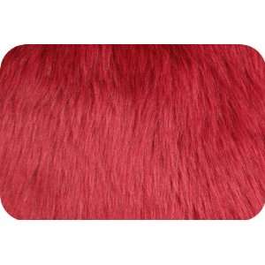  60 Wide Faux Fur Luxury Shag Red Fabric By the Yard 