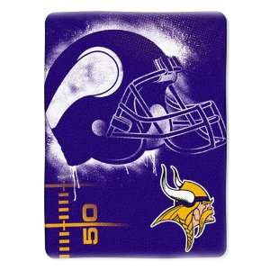  Minnesota Vikings NFL Tag Micro Raschel 60x80 Blanket 