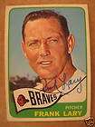 1965 Topps #127 Frank Lary Braves SIGNED JSA