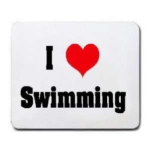  I Love/Heart Swimming Mousepad