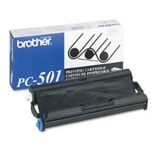  BROTHER Pc501 Thermal Transfer Ribbon Black Print Cartridge 