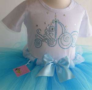 6X Cinderella Disney costume tutu rhinestone t shirt  