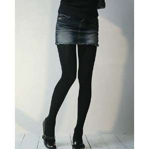  Women Black Thick Velvet Winter Legging with Socks One 