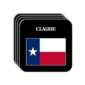  US State Flag   CLAUDE, Texas (TX) Set of 4 Mini Mousepad 