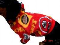 Dog Sweater, Jacket, Fleece Kansas City Chiefs XSMALL  