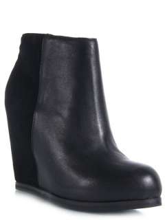 NEW DV by DOLCE VITA PALOMA Leather Suede Wedge Heel Ankle Boot Bootie 