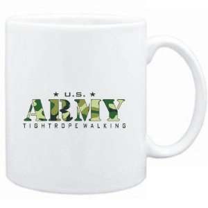  Mug White  US ARMY Tightrope Walking / CAMOUFLAGE 