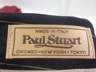 PAUL STUART Navy Green Pinstripe 3pc Suit Size 6 8  