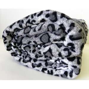  Microfiber Leopard Print Grey, Black and White Queen 