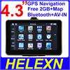 Inch Car GPS Navigation FM Mp4 WinCE New Map 2GB With AV and 
