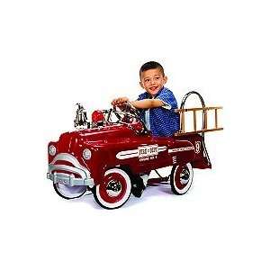  Sad Face Deluxe Fire Truck Pedal Car Toys & Games