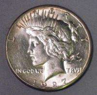 1927 Peace Dollar Semi Key Date BU Grade Old US Silver N2 019  