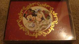 DISNEY WORLD MICKEY MOUSE RED VICTORIAN CHRISTMAS CARDS  