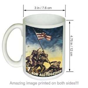  Iwo Jima Now All Together WWii US Army Vintage COFFEE MUG 