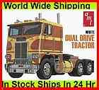   White Freightliner Dual Drive Cabover Tractor Plastic Model Kit  