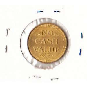  Vintge Game token brass No Cash Value 