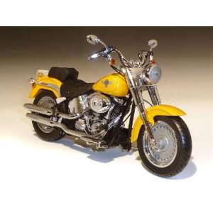  2011 Harley Davidson FLSTF Fat Boy 1/12 Chrome Yellow 