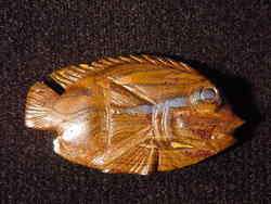 BUTW boulder opal fish lapidary carving 6224A  