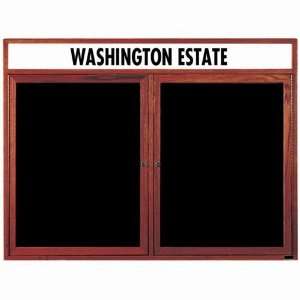  Enclosed Changeable Letter Board Frame Color Cherry Stain 