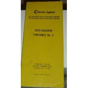    Chessie System Ohio Division Timetable No. 2 Chessie System Books