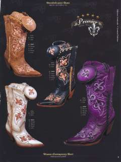   Leather Western Cowboy Boots w/ Fashion Design Diff. Colors/Sizes
