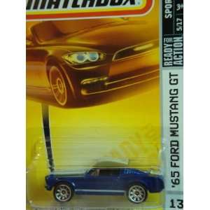 Matchbox Sports Cars 65 Ford Mustang GT Blue Detailed Diecast #13 