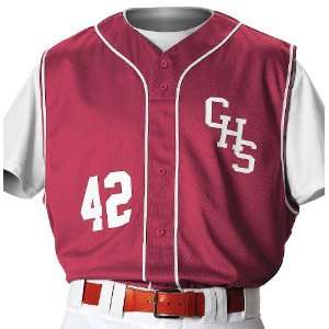  Alleson PROFVBY Youth Custom Baseball Vest W/Braid MA/WH 