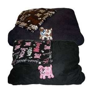  Cha Cha Couture Dog Bed and Blanket Combo Color Brown 