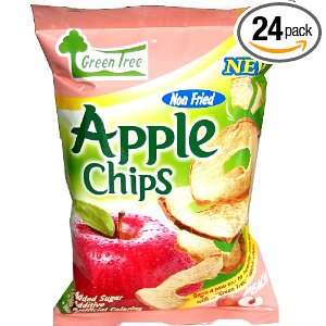 Green Tree Apple Chips Peach, .77 Ounce Bags (Pack of 24)  