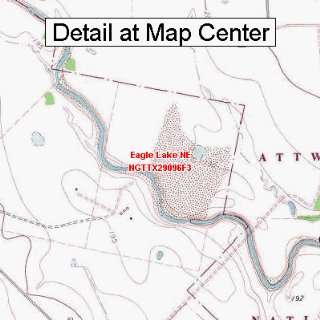   Topographic Quadrangle Map   Eagle Lake NE, Texas (Folded/Waterproof