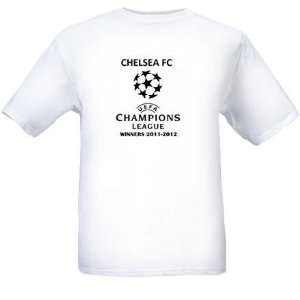  Chelsea FC Champions League Winners 2012 T Shirt Size 