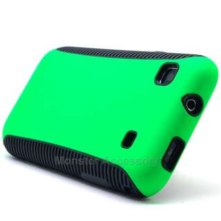 Green Dual Flex Hard Case Gel Cover For Samsung Galaxy S i9000 AT&T 