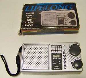 Lifelong AM/FM Travel Radio with LCD Alarm Clock  