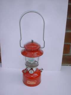 Vintage Original 1965 Red Coleman Lantern Stove Co. Mantle Lamp 200A 
