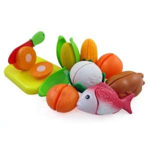   Chicken Play Food Playset for Kids with Cutting Board Play Set Toys