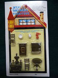   or 1/48 or O scale Kitchen table chairs stove sink 717425112194  