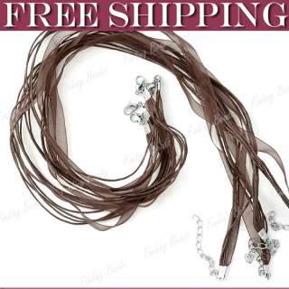 10pcs Organza Voile Wax Necklace Cords wholesale TC0004  