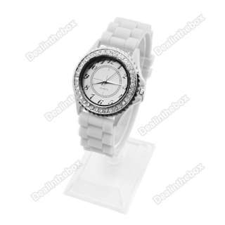 Classic Men Lady Gel Silicone Crystal Jelly Watch Gifts  