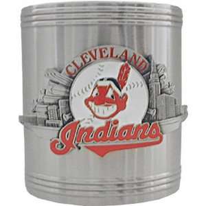  Cleveland Indians Stainless Steel & Pewter Can Cooler 