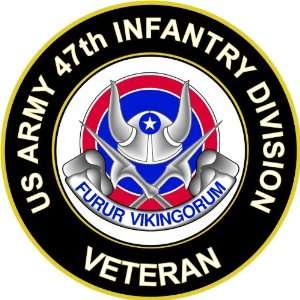  US Army Veteran 47th Infantry Division Unit Crest Sticker 