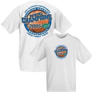 Florida Gators 2005 SEC Mens Basketball Tournament Champions White T 